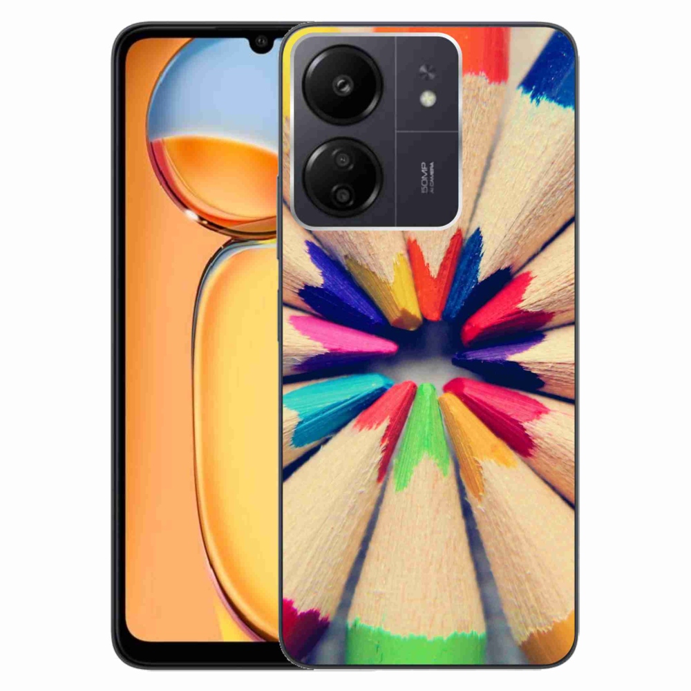 Gelový kryt mmCase na Xiaomi Poco C65/Redmi 13C - pastelky 