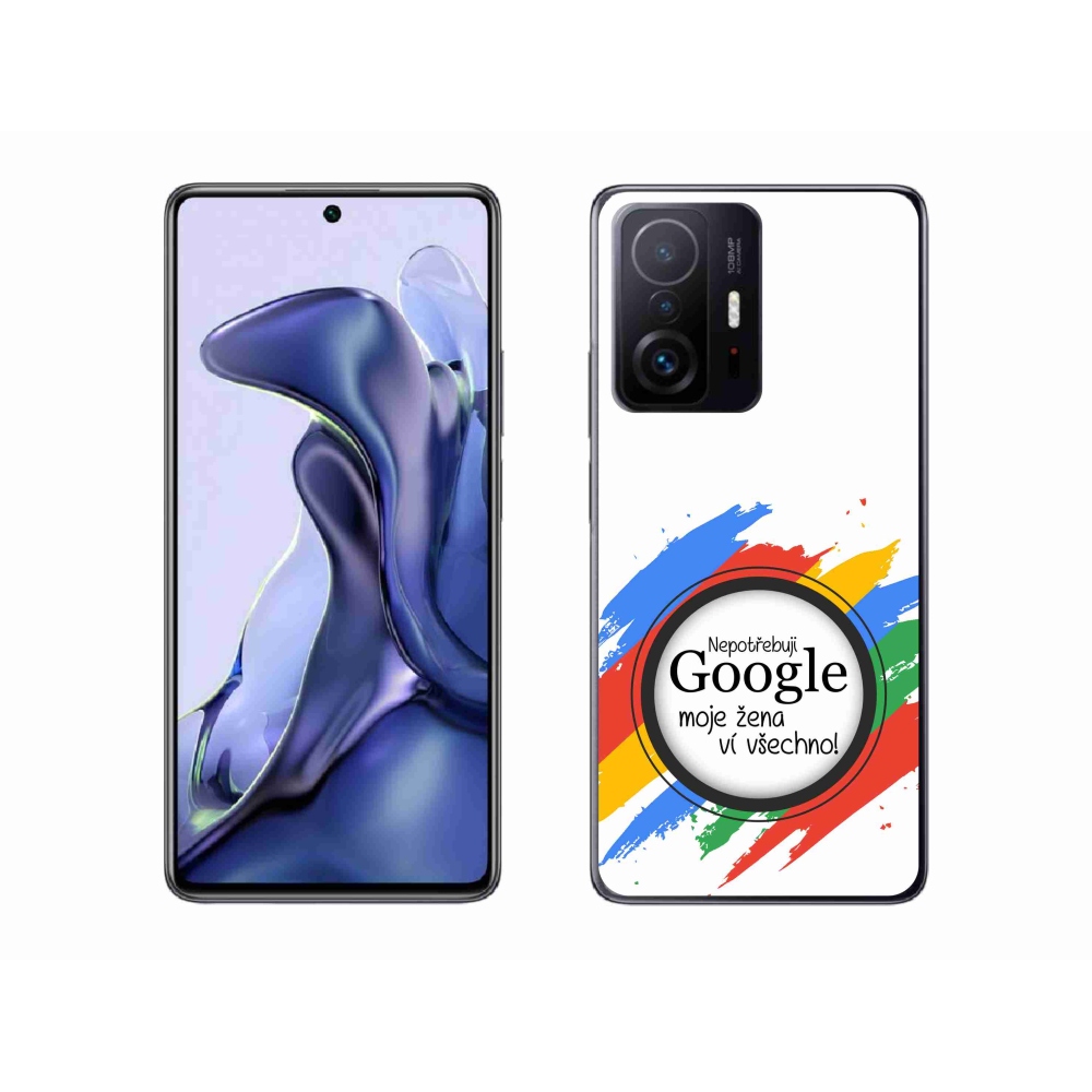 Gelový kryt mmCase na Xiaomi 11T Pro - žena ví všechno bílé pozadí