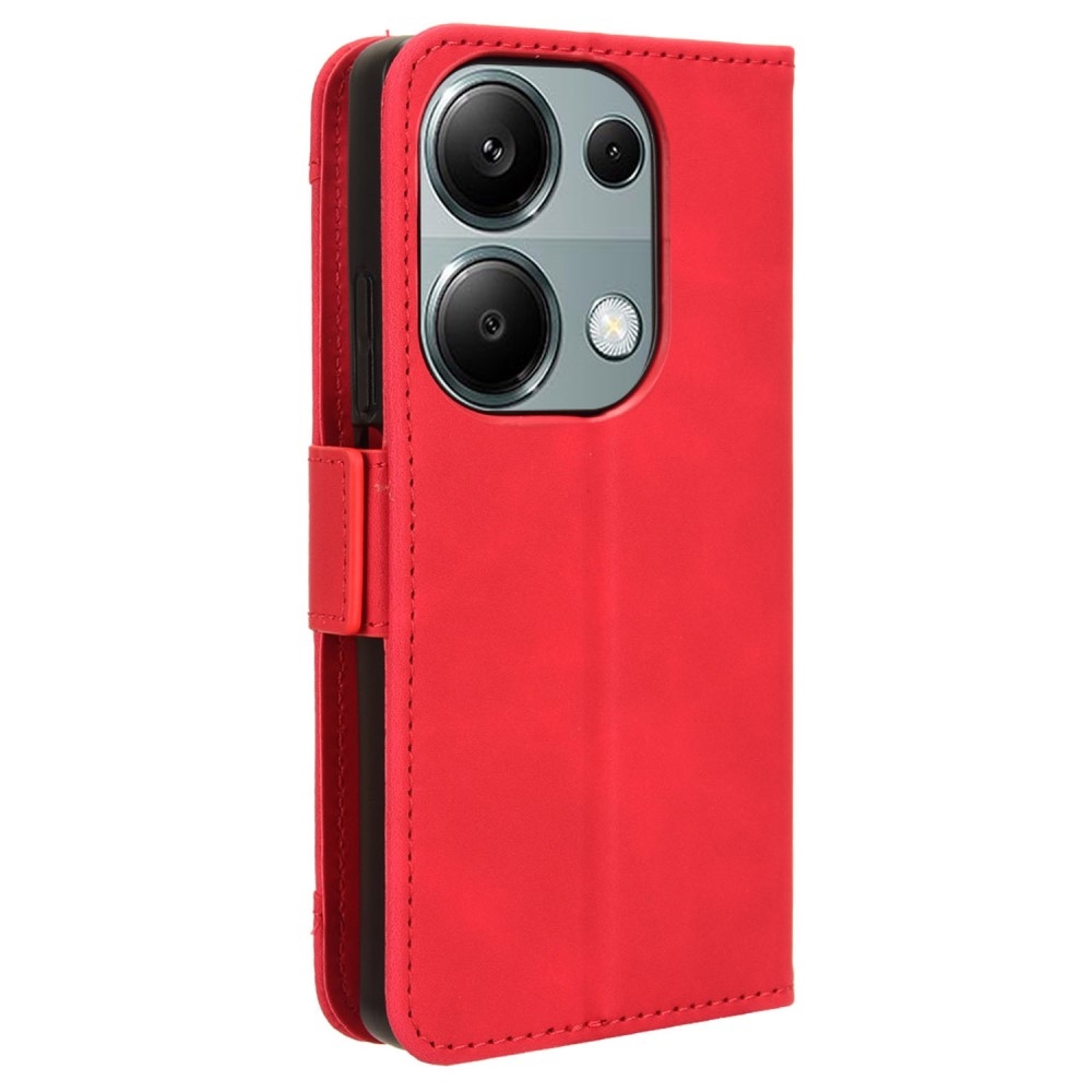 Cards knížkové pouzdro na Xiaomi Redmi Note 14S/Note 13 Pro 4G/Poco M6 Pro - červené