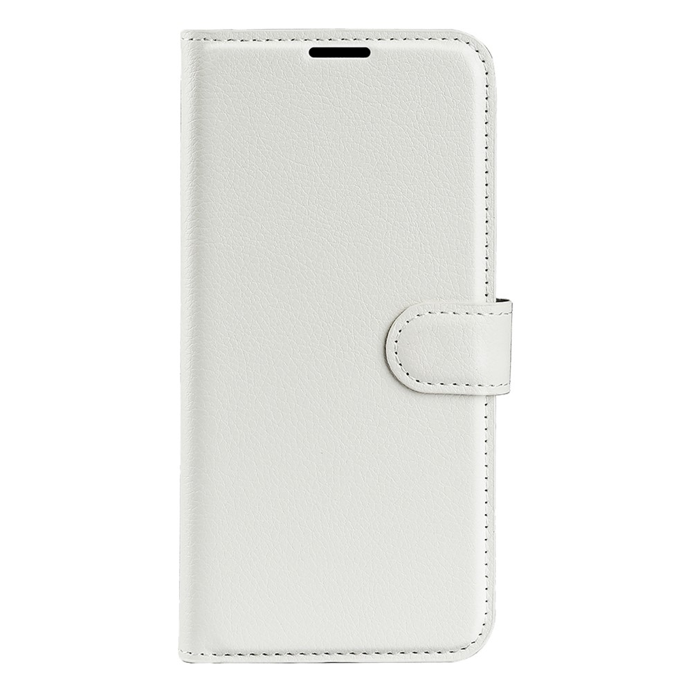 Litchi knížkové pouzdro na Samsung Galaxy S25 Edge - bílé