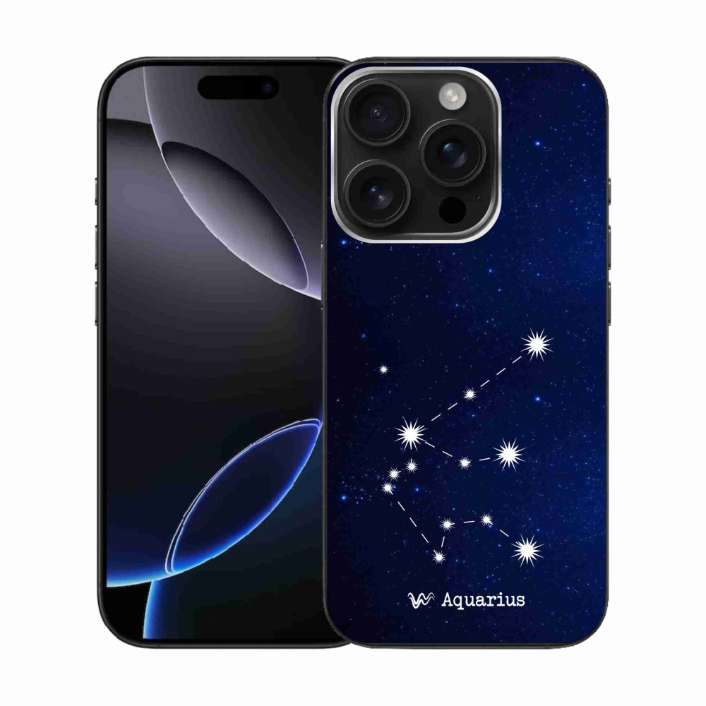 Gelový kryt mmCase na iPhone 16 Pro - souhvězdí Vodnáře
