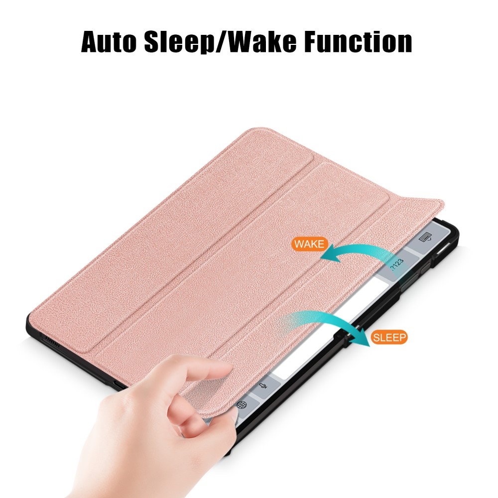 Case chytré zavírací pouzdro na Samsung Galaxy Tab S9 Ultra/Tab S10 Ultra - růžovozlaté