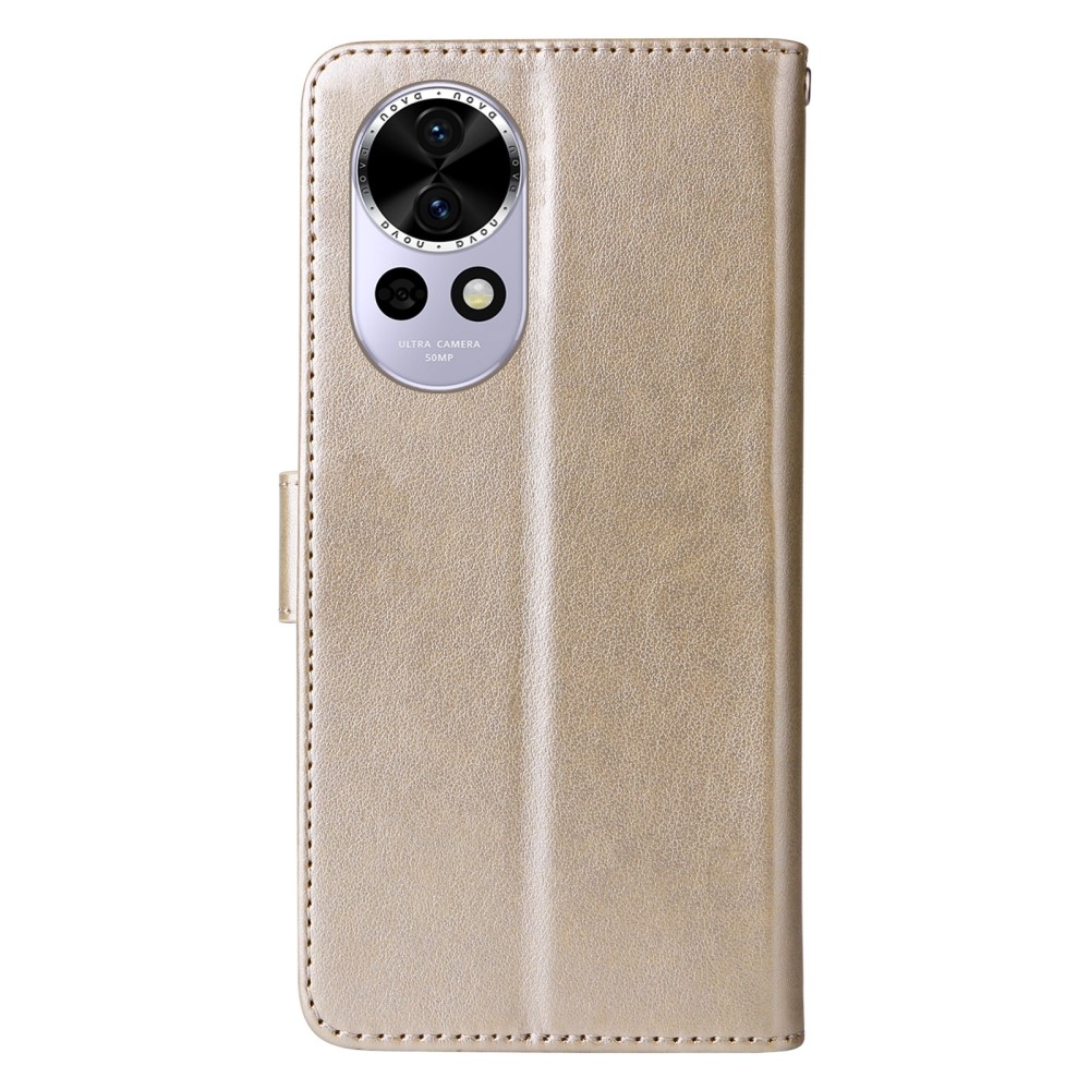 Flowery knížkové pouzdro na Huawei Nova 13 5G - zlaté