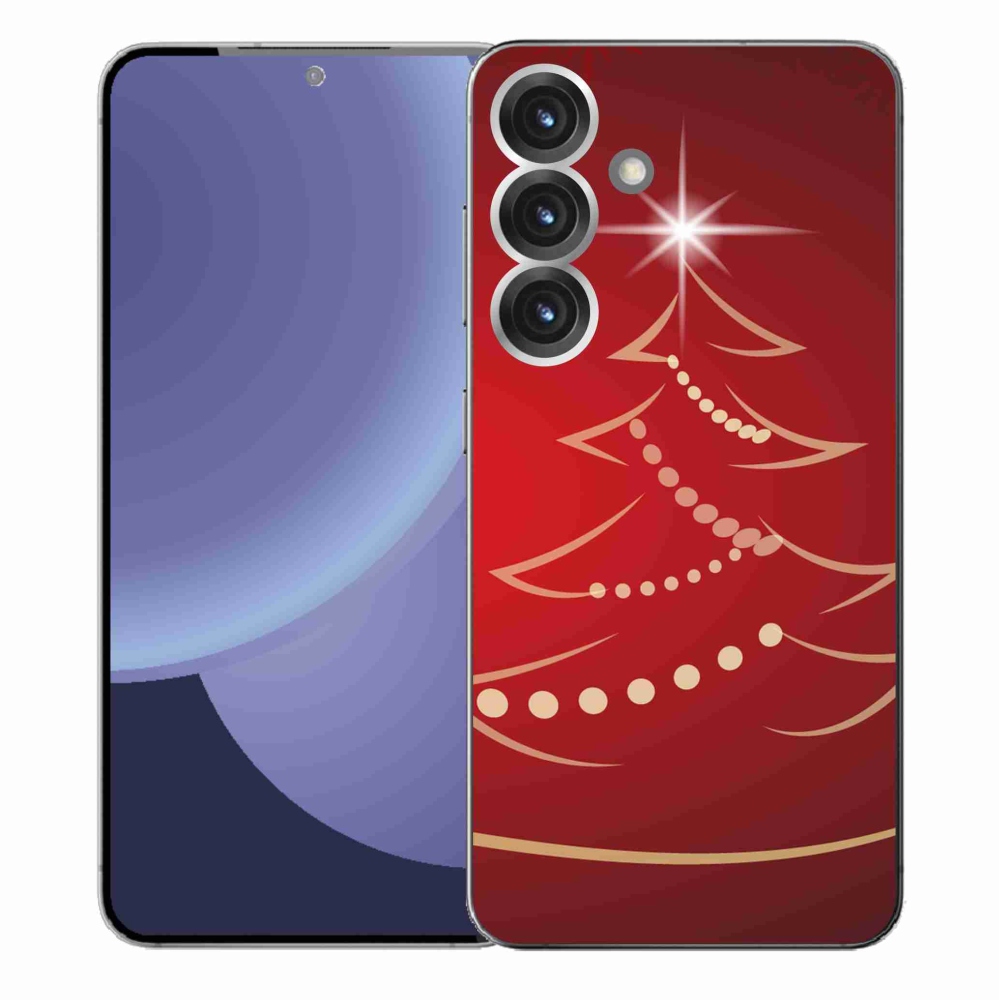 Gelový kryt mmCase na Samsung Galaxy S25+ - kreslený vánoční stromek