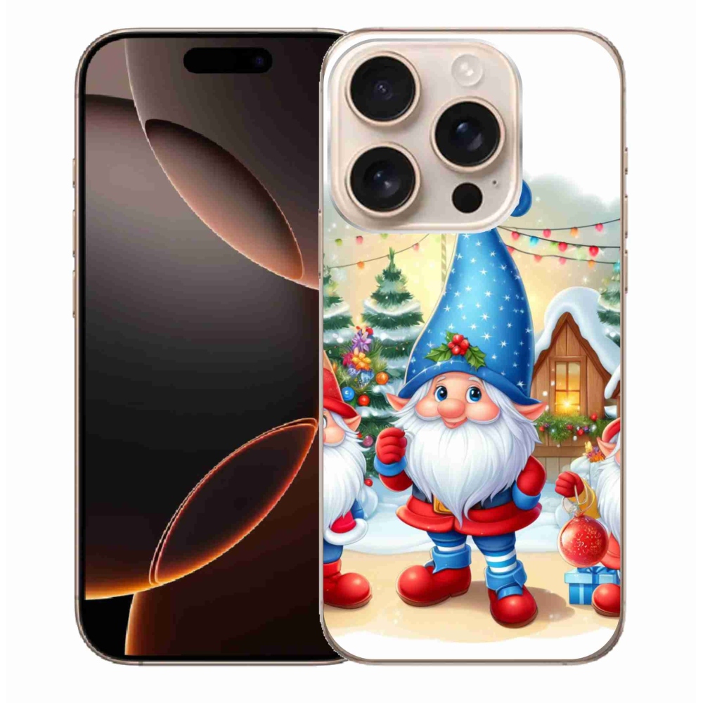 Gelový kryt mmCase na iPhone 16 Pro Max - vánoční skřítci