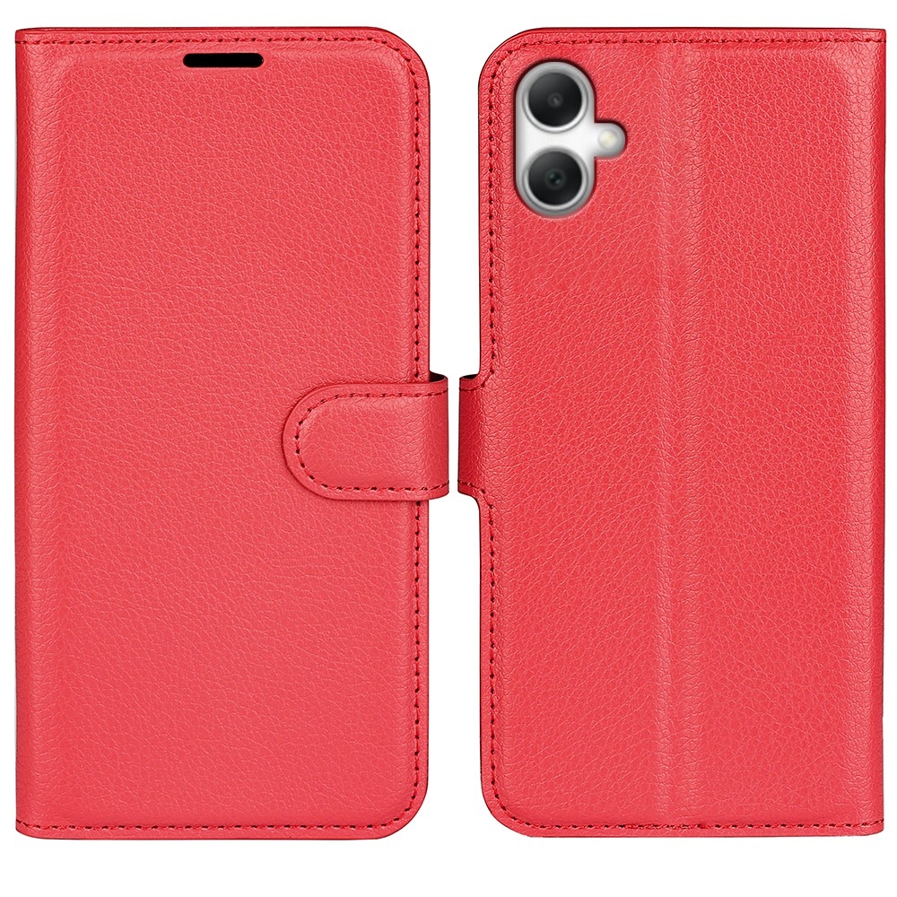 Litchi knížkové pouzdro na Samsung Galaxy A07 4G - červené