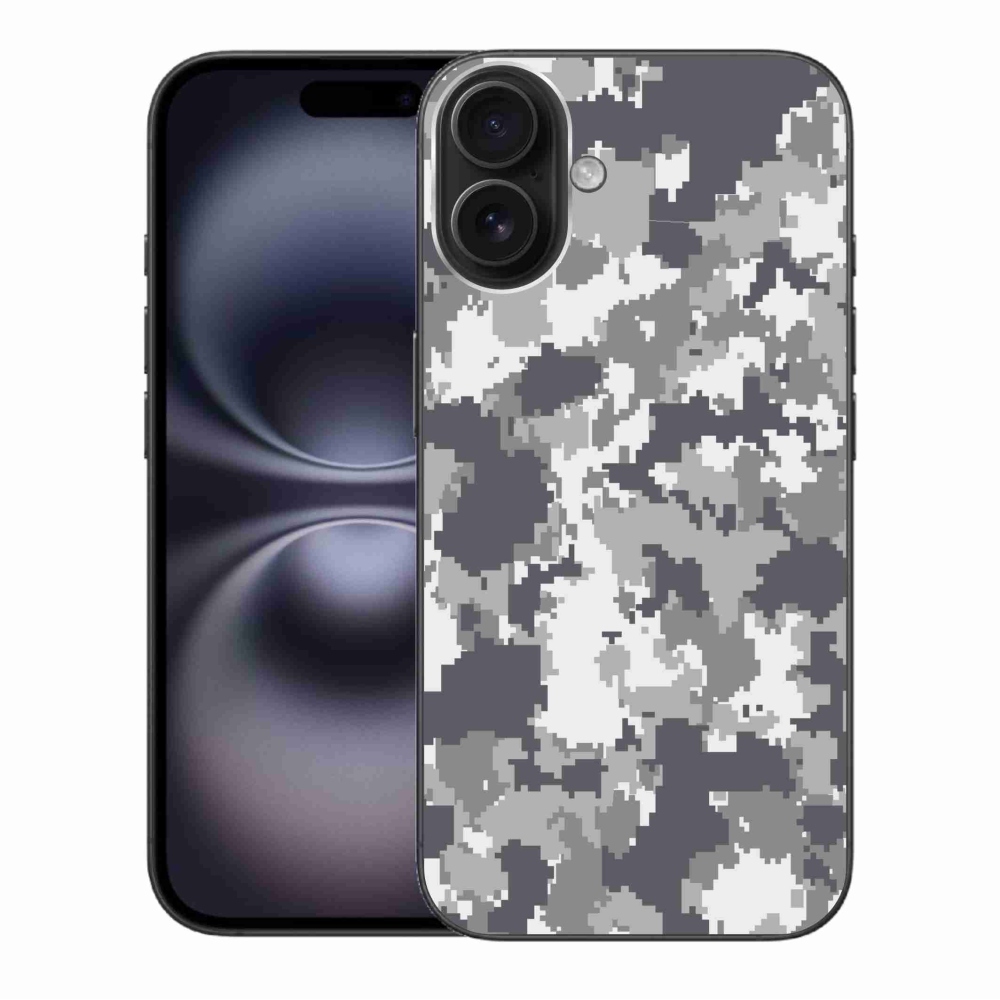 Gelový kryt mmCase na iPhone 16 Plus - maskáčový vzor 2