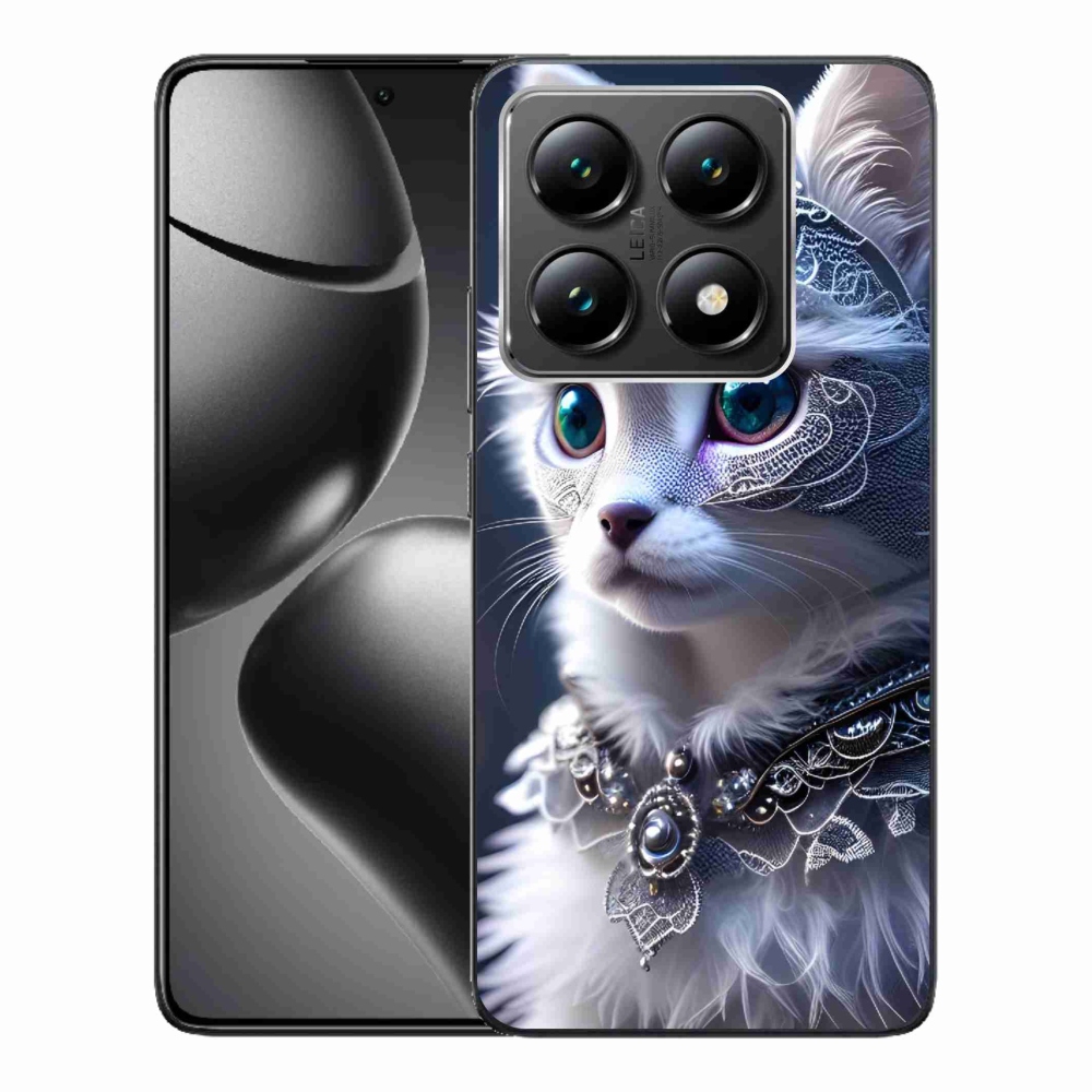 Gelový kryt mmCase na Xiaomi 14T - bílá kočka