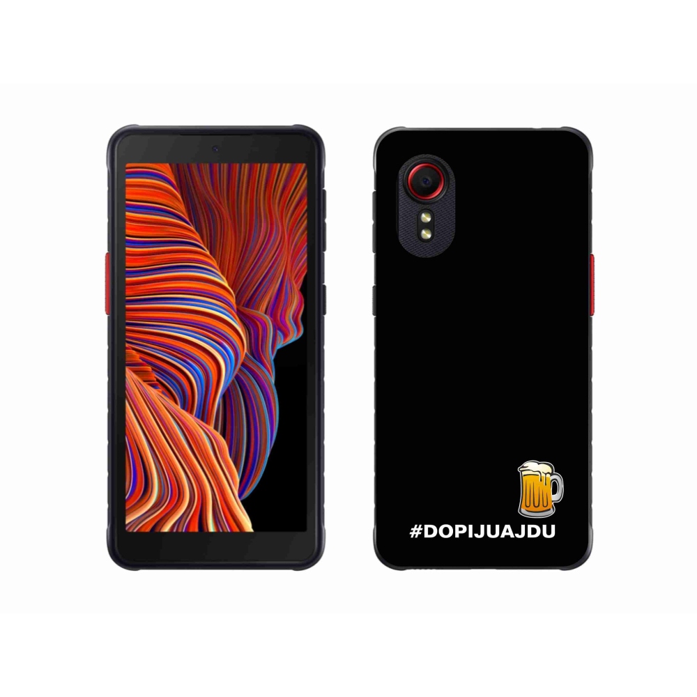 Gelový kryt mmCase na Samsung Galaxy Xcover 5 - pivní motiv 1 černé pozadí