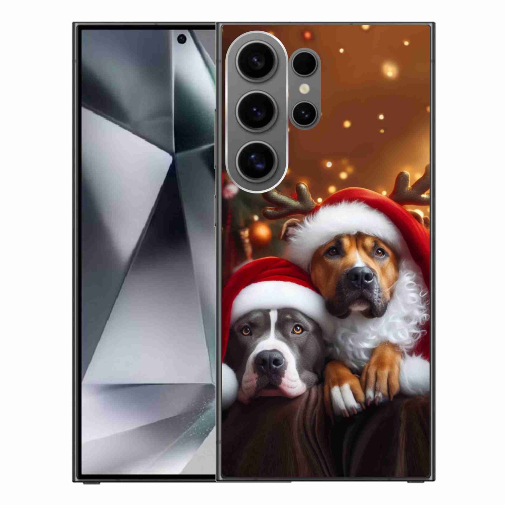 Gelový kryt mmCase na Samsung Galaxy S24 Ultra - vánoční psi