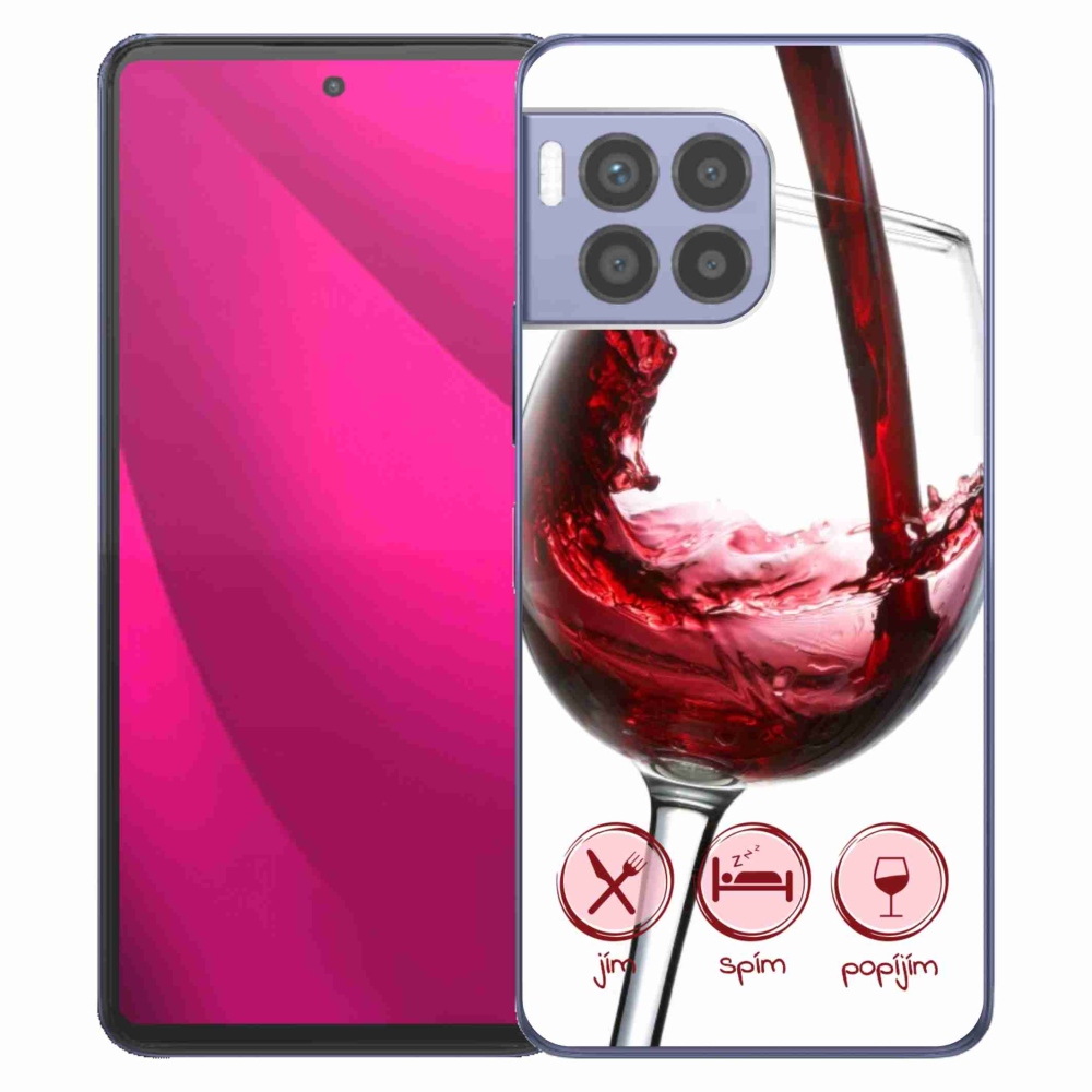 Gelový kryt mmCase na T-Mobile T Phone 2 Pro - sklenička vína červené