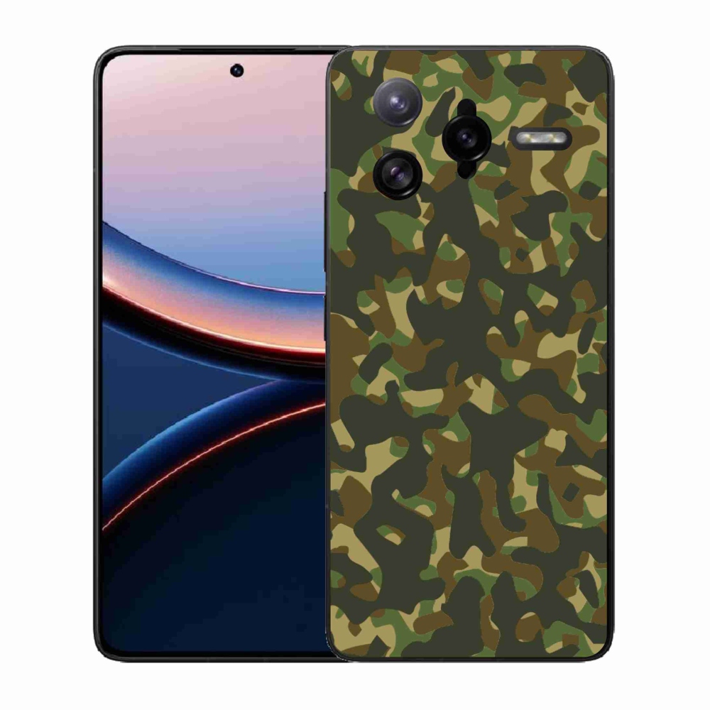 Gelový kryt mmCase na Xiaomi Poco F7 Ultra - maskáčový vzor 1