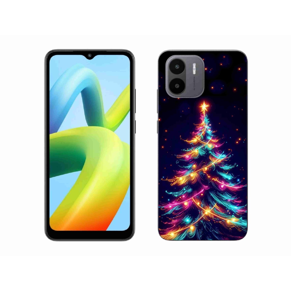 Gelový kryt mmCase na Xiaomi Redmi A1/Redmi A2 - neonový vánoční stromek