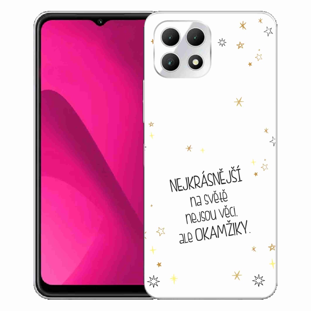 Gelový kryt mmCase na T-Mobile T Phone 2 - citát 4 bílé pozadí