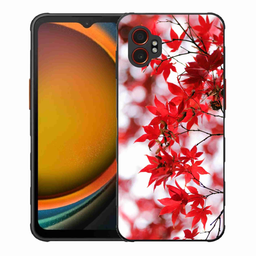 Gelový kryt mmCase na Samsung Galaxy Xcover 7 Pro - červené listy