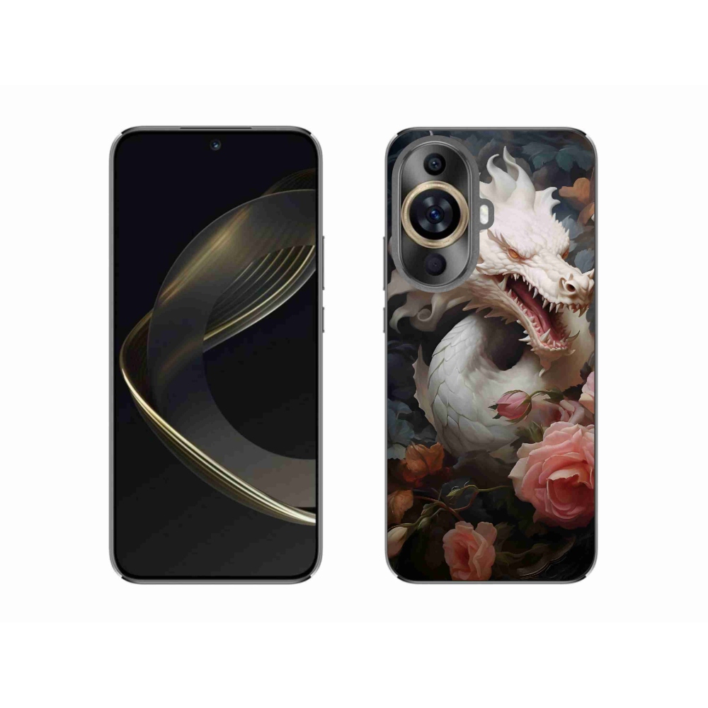 Gelový kryt mmCase na Huawei Nova 11 - bílý drak