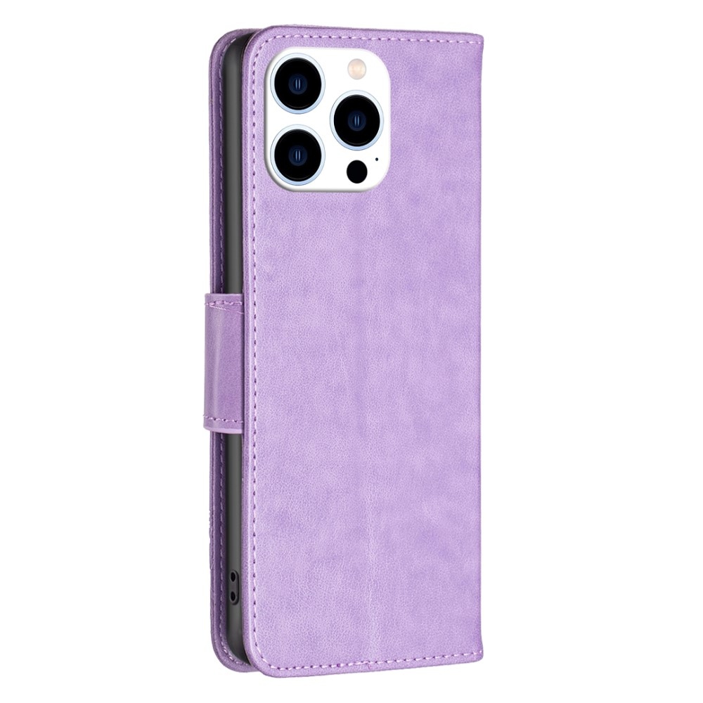 Butterfly knížkové pouzdro na iPhone 16 Pro - světlefialové