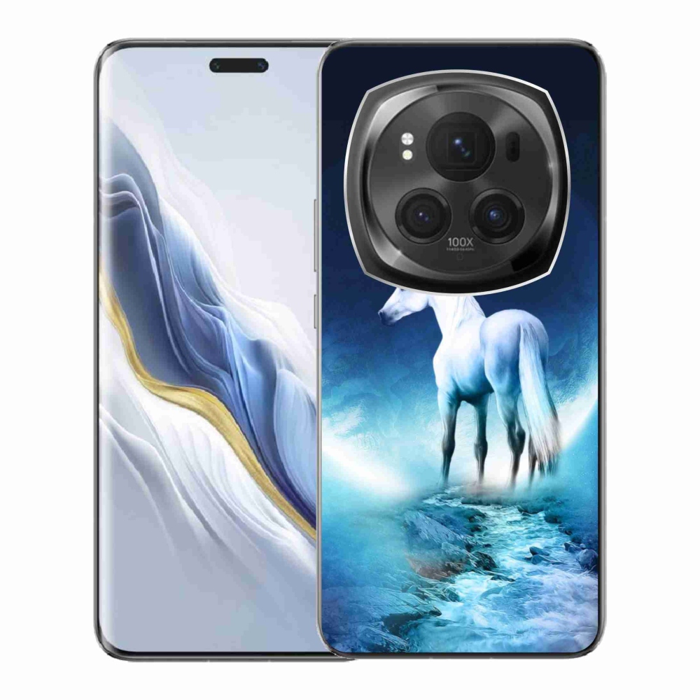 Gelový kryt mmCase na Honor Magic 6 Pro 5G - bílý jednorožec