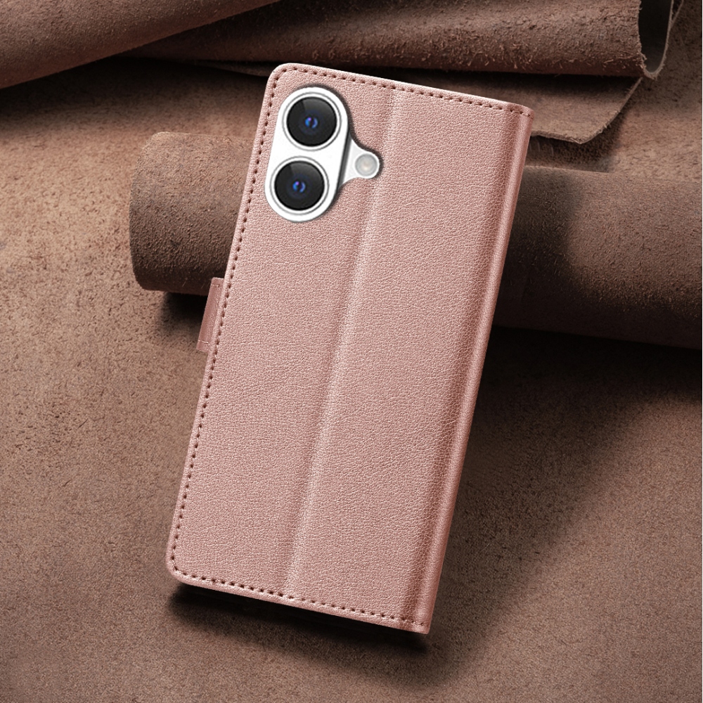 BINFEN knížkové pouzdro na iPhone 17 - růžovozlaté