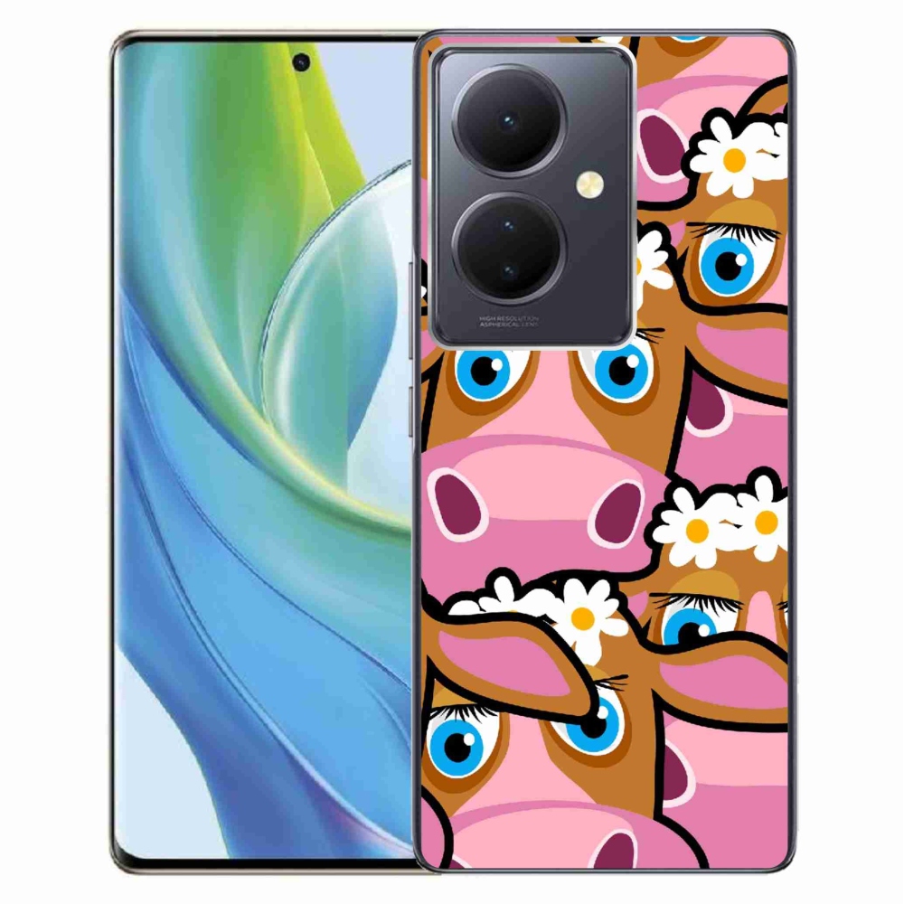 Gelový kryt mmCase na Vivo V29 Lite 5G - kreslené kravičky