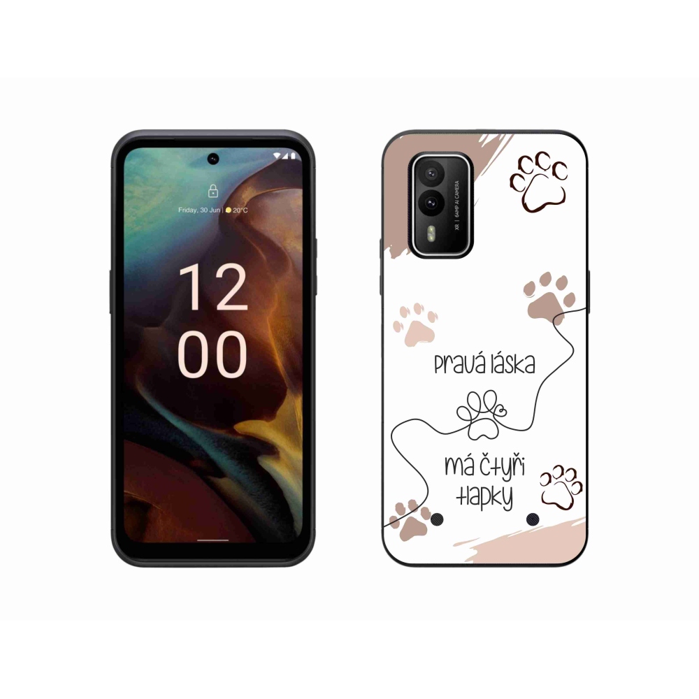 Gelový kryt mmCase na Nokia XR21 - psí motiv 1 bílé pozadí