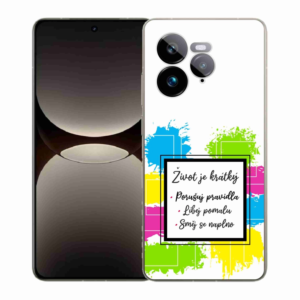 Gelový kryt mmCase na Realme GT 7 Pro 5G - citát 5 bílé pozadí