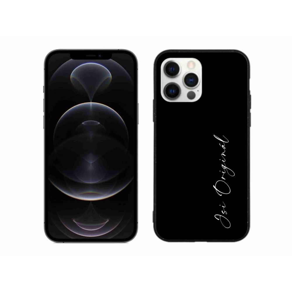 Gelový kryt mmCase na iPhone 12 Pro Max - jsi originál černé pozadí