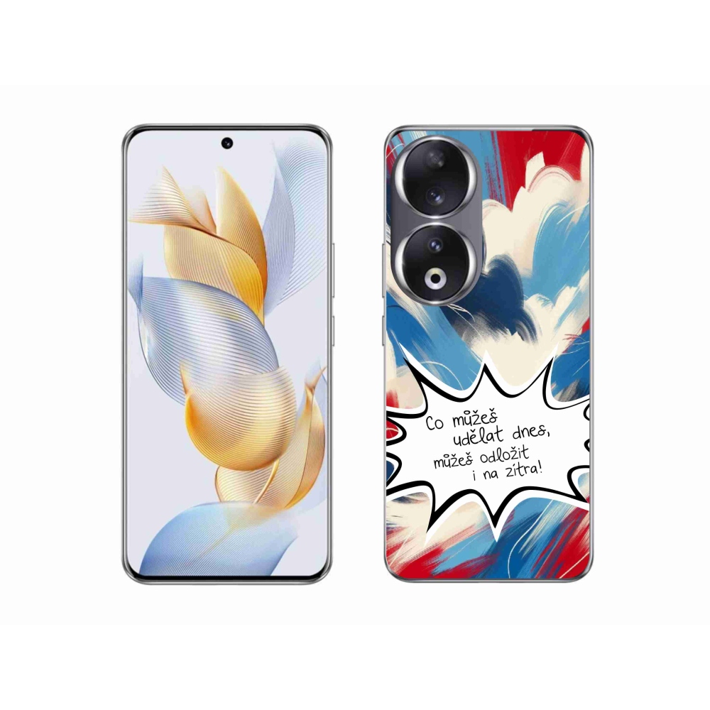 Gelový kryt mmCase na Honor 90 - vtipný text 9 bílé pozadí