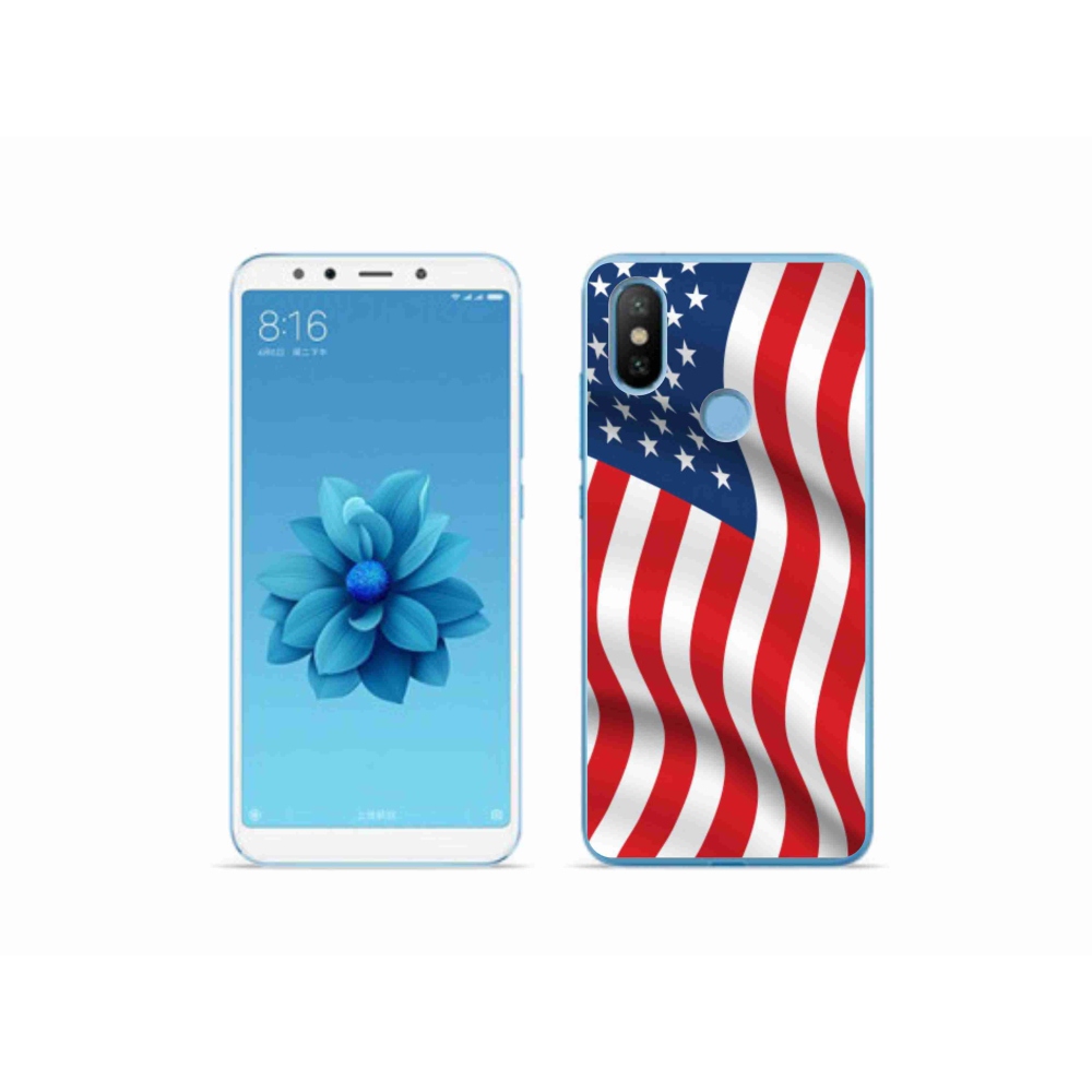 Gelový kryt mmCase na mobil Xiaomi Mi A2 - USA vlajka