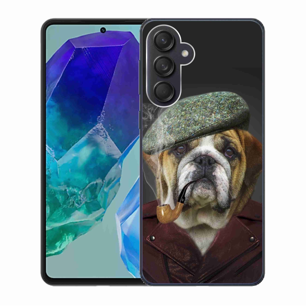 Gelový kryt mmCase na Samsung Galaxy M55 5G - pes s fajfkou