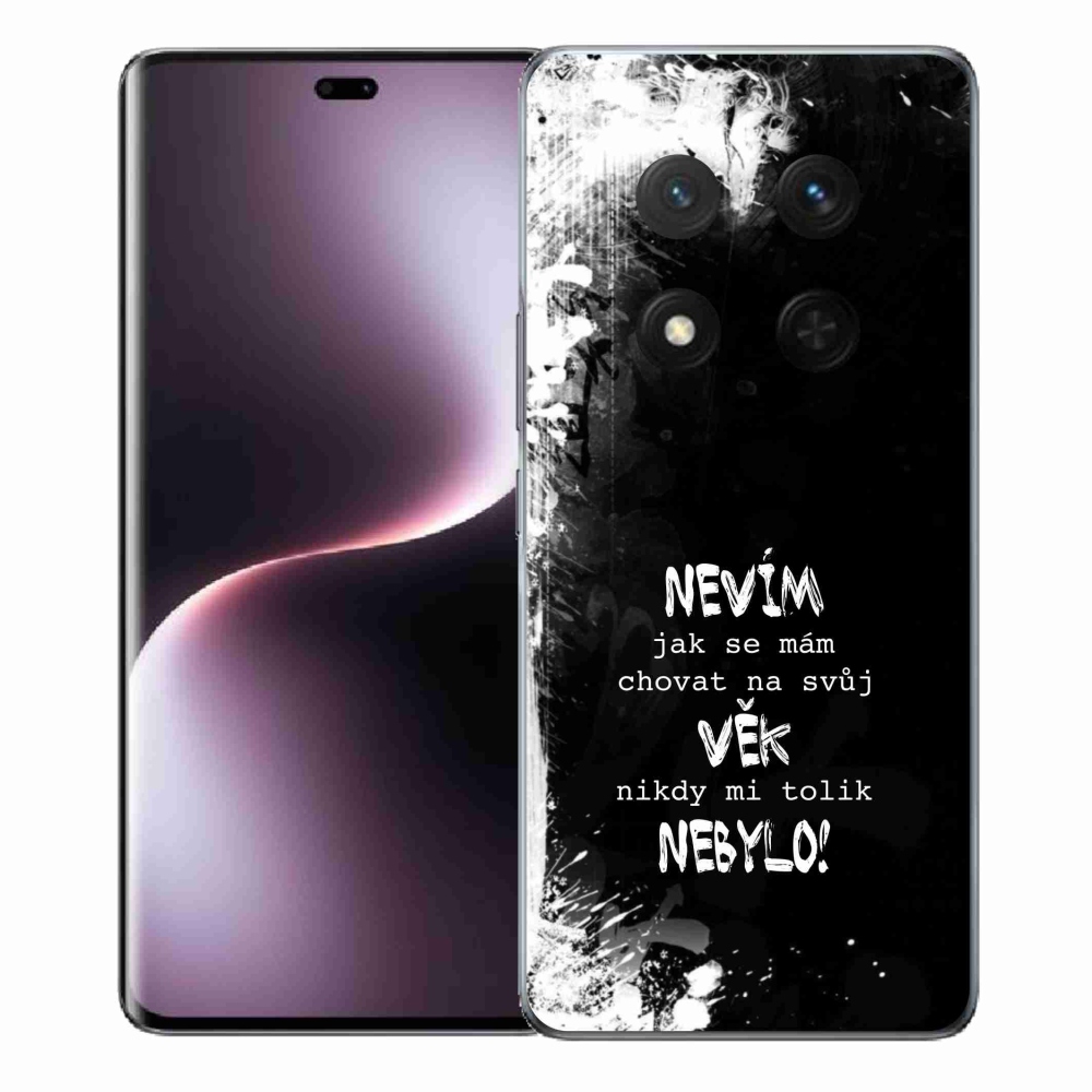 Gelový kryt mmCase na Honor Magic 7 Lite 5G - vtipný text 14 černé pozadí