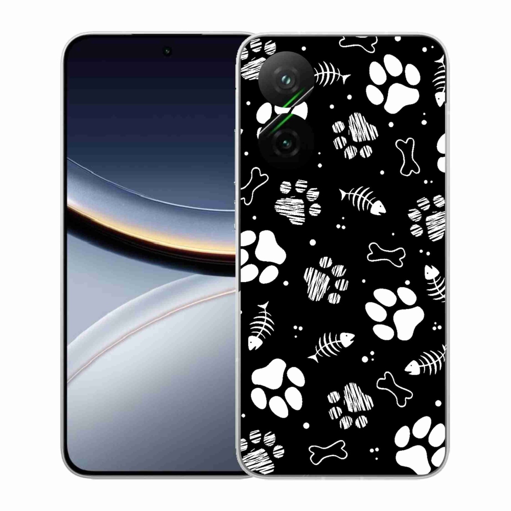 Gelový kryt mmCase na Xiaomi Poco F7 5G - psí tlapky