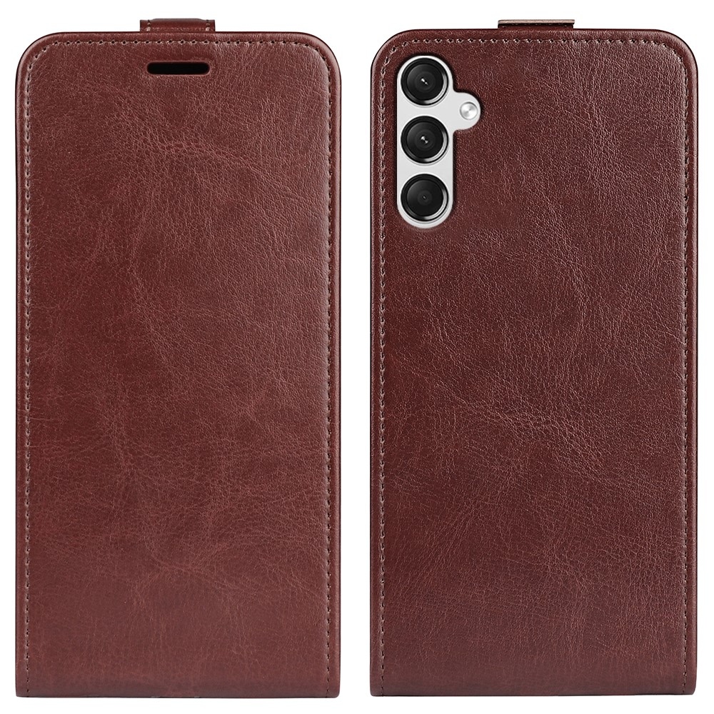 Vertical knížkové pouzdro na Samsung Galaxy A25 5G - hnědé