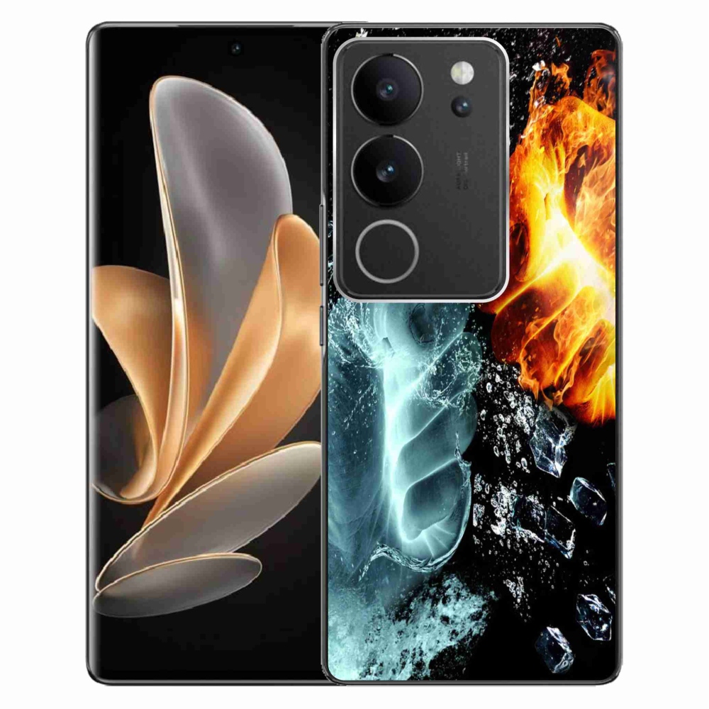 Gelový kryt mmCase na Vivo V29 5G - voda a oheň