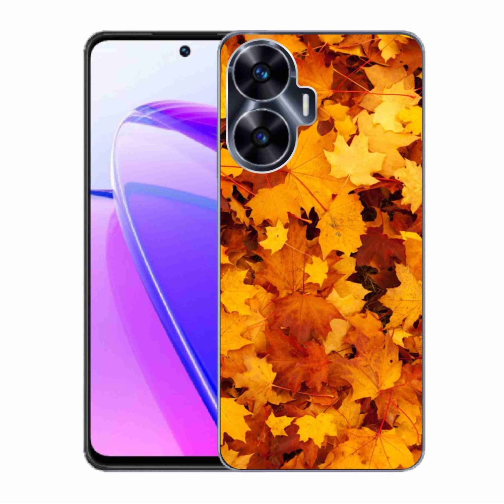 Gelový kryt mmCase na Realme C55 - javorové listy