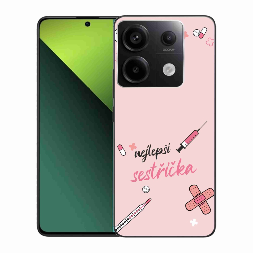 Gelový kryt mmCase na Xiaomi Redmi Note 13 Pro 5G/Poco X6 5G - nejlepší sestřička růžové pozadí