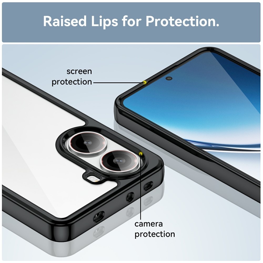 Gelový obal s pevnými zády na Xiaomi Poco X7 Pro 5G - černý