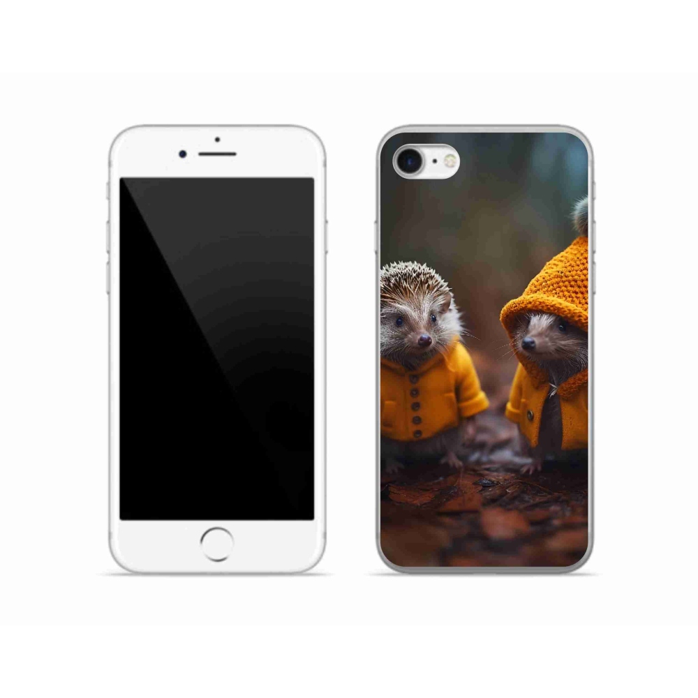 Gelový kryt mmCase na iPhone SE (2020) - ježci