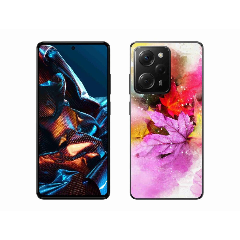Gelový kryt mmCase na Xiaomi Poco X5 Pro 5G - barevné listy