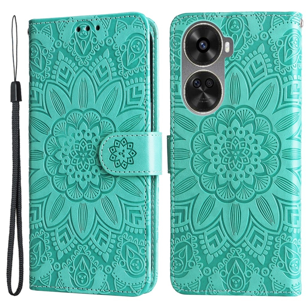 Sunflower knížkové pouzdro na Huawei Nova 12 SE - modrozelené