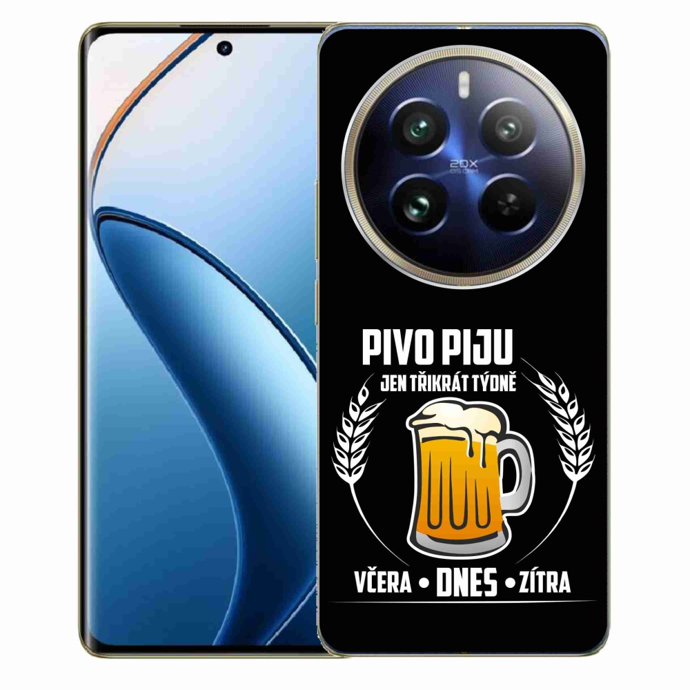 Gelový kryt mmCase na Realme 12 Pro 5G/12 Pro+ 5G - pivní motiv černé pozadí