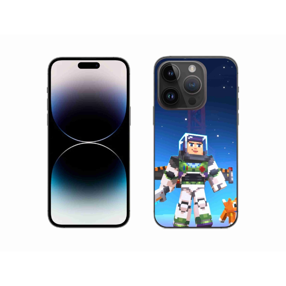 Gelový kryt mmCase na iPhone 14 Pro 6.1 - minecraft 2