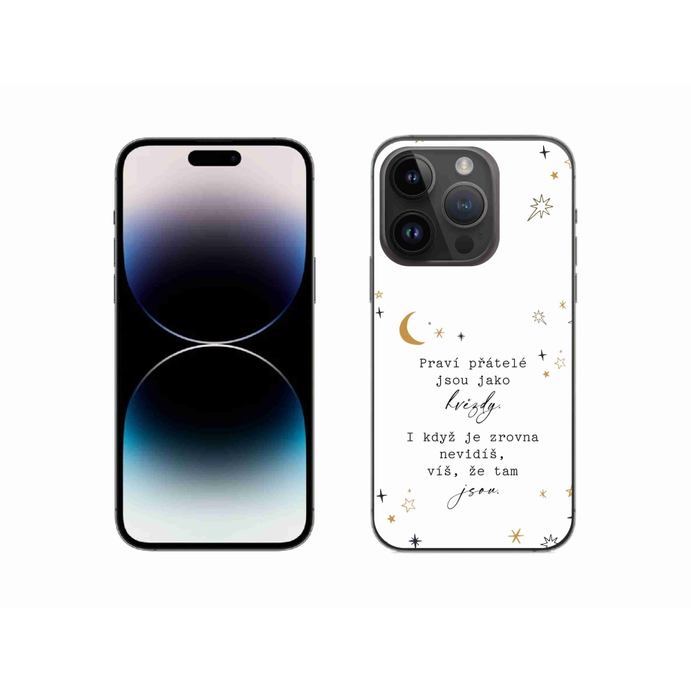 Gelový kryt mmCase na iPhone 14 Pro 6.1 - citát 6 bílé pozadí