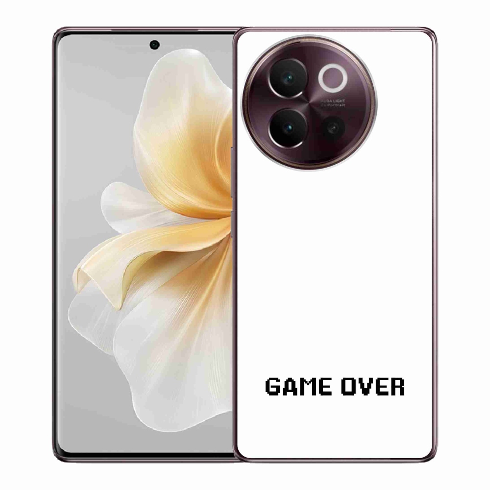 Gelový kryt mmCase na Vivo V40 Lite 5G - game over bílé pozadí
