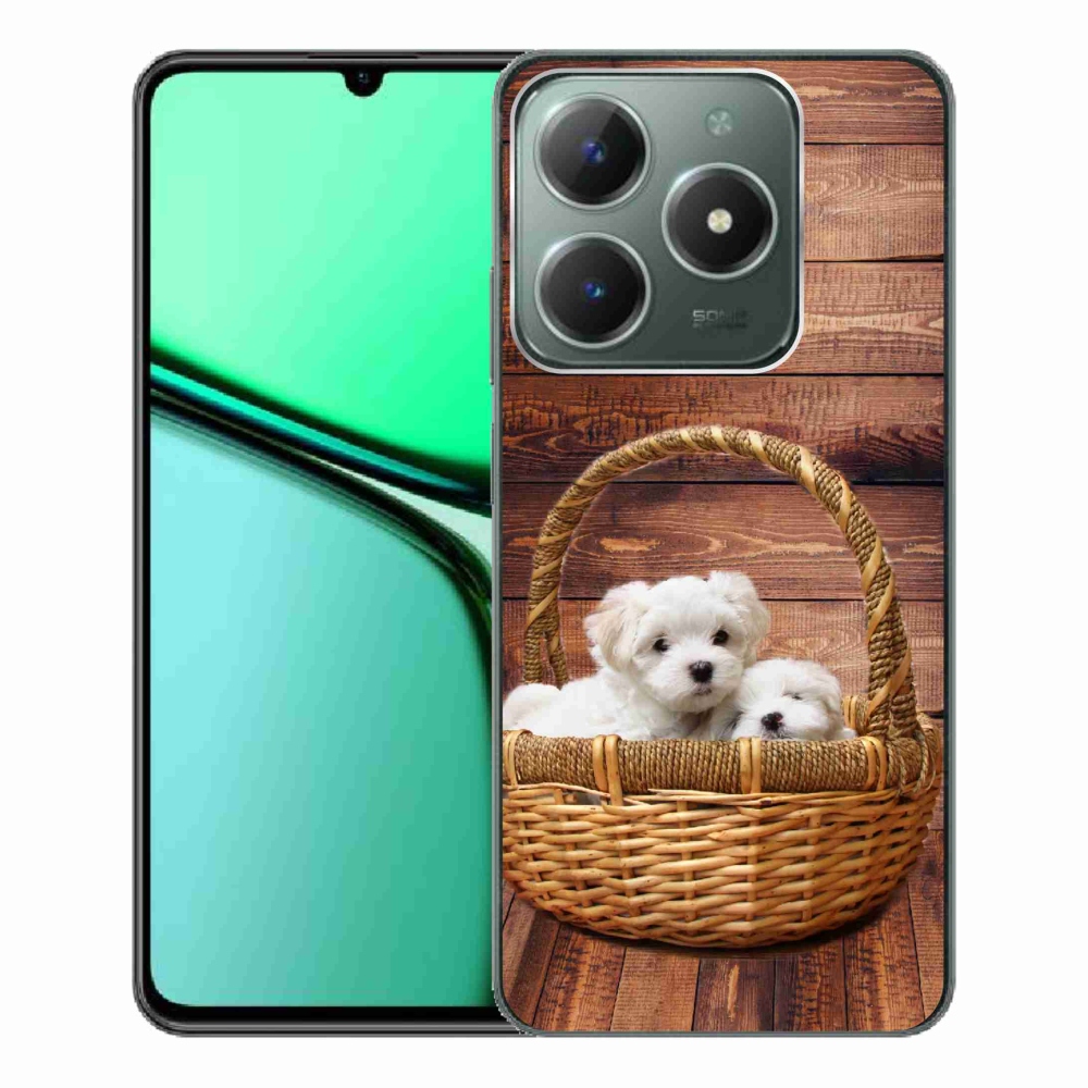 Gelový kryt mmCase na Realme C61 - štěňátka