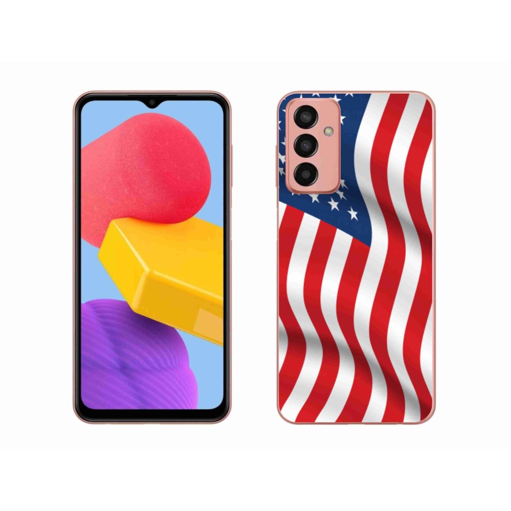 Gelový kryt mmCase na mobil Samsung Galaxy M13 - USA vlajka