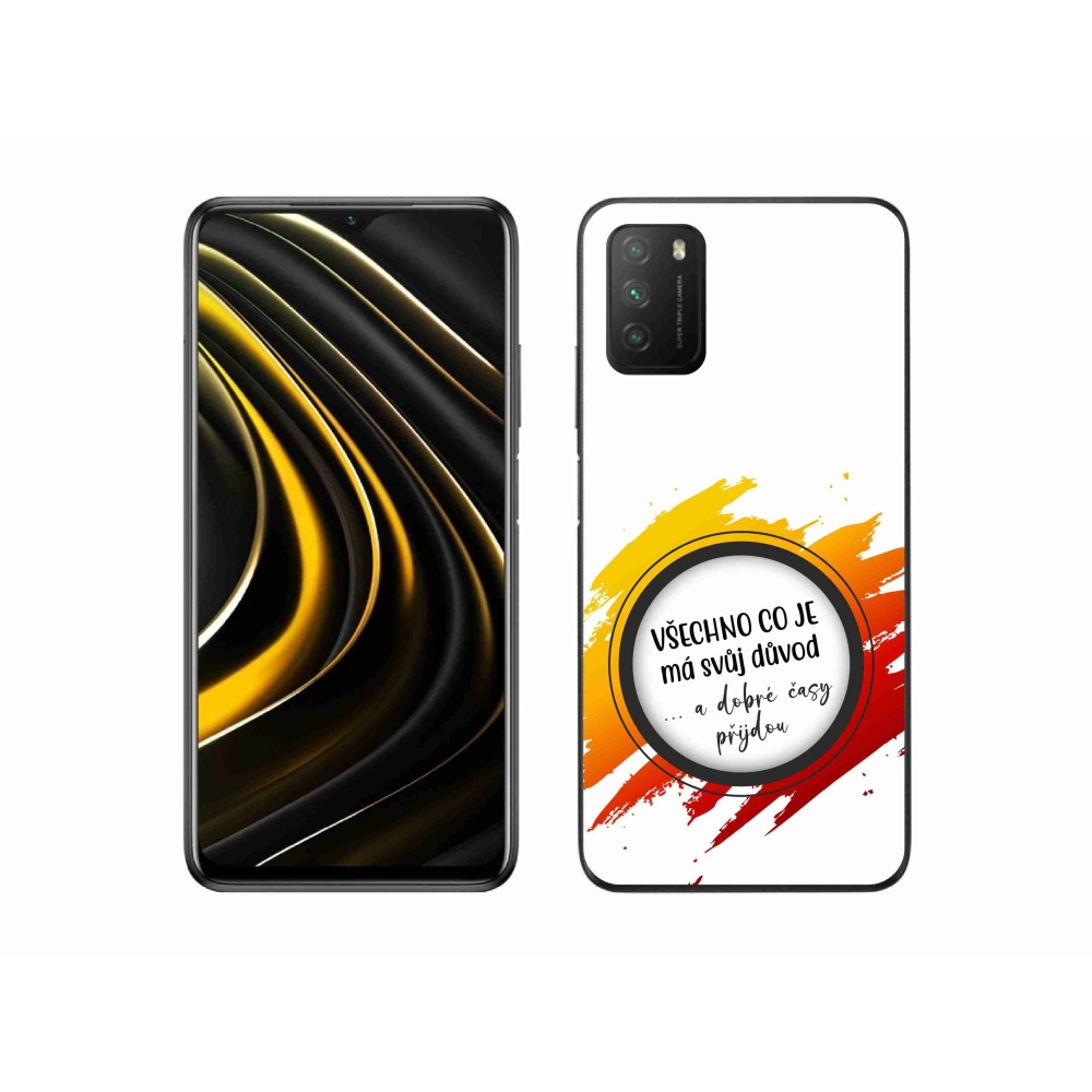 Gelový kryt mmCase na Xiaomi Poco M3 - citát 3 bílé pozadí