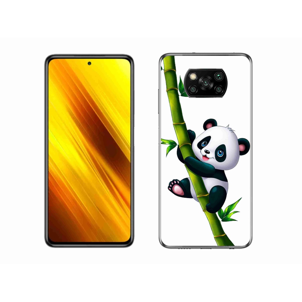 Gelový kryt mmCase na Xiaomi Poco X3 - panda na bambusu