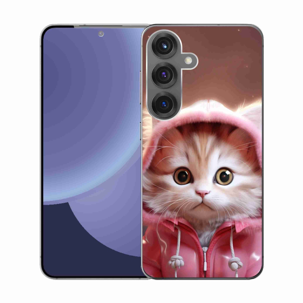 Gelový kryt mmCase na Samsung Galaxy S25 - roztomilé kotě 3