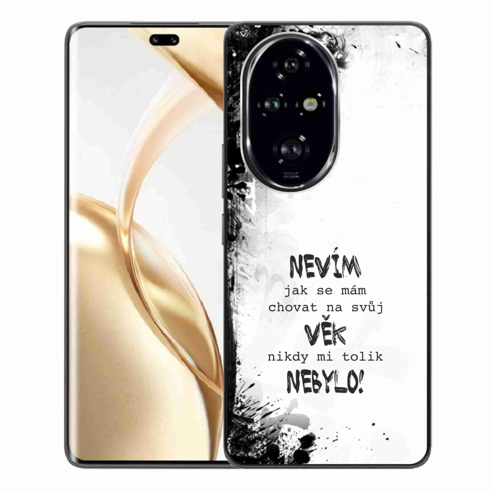 Gelový kryt mmCase na Honor 200 Pro 5G - vtipný text 14 bílé pozadí